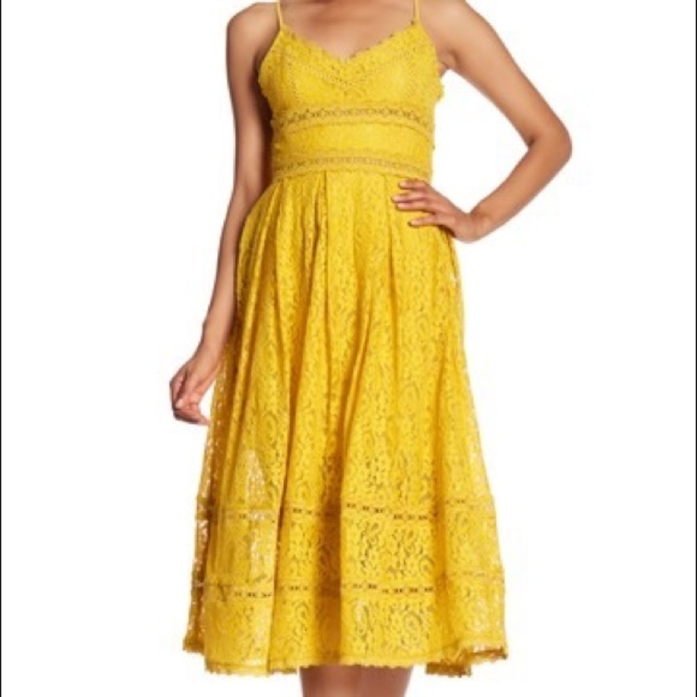 NSR Nordstrom Rack Lace Easter Dress (Yellow)